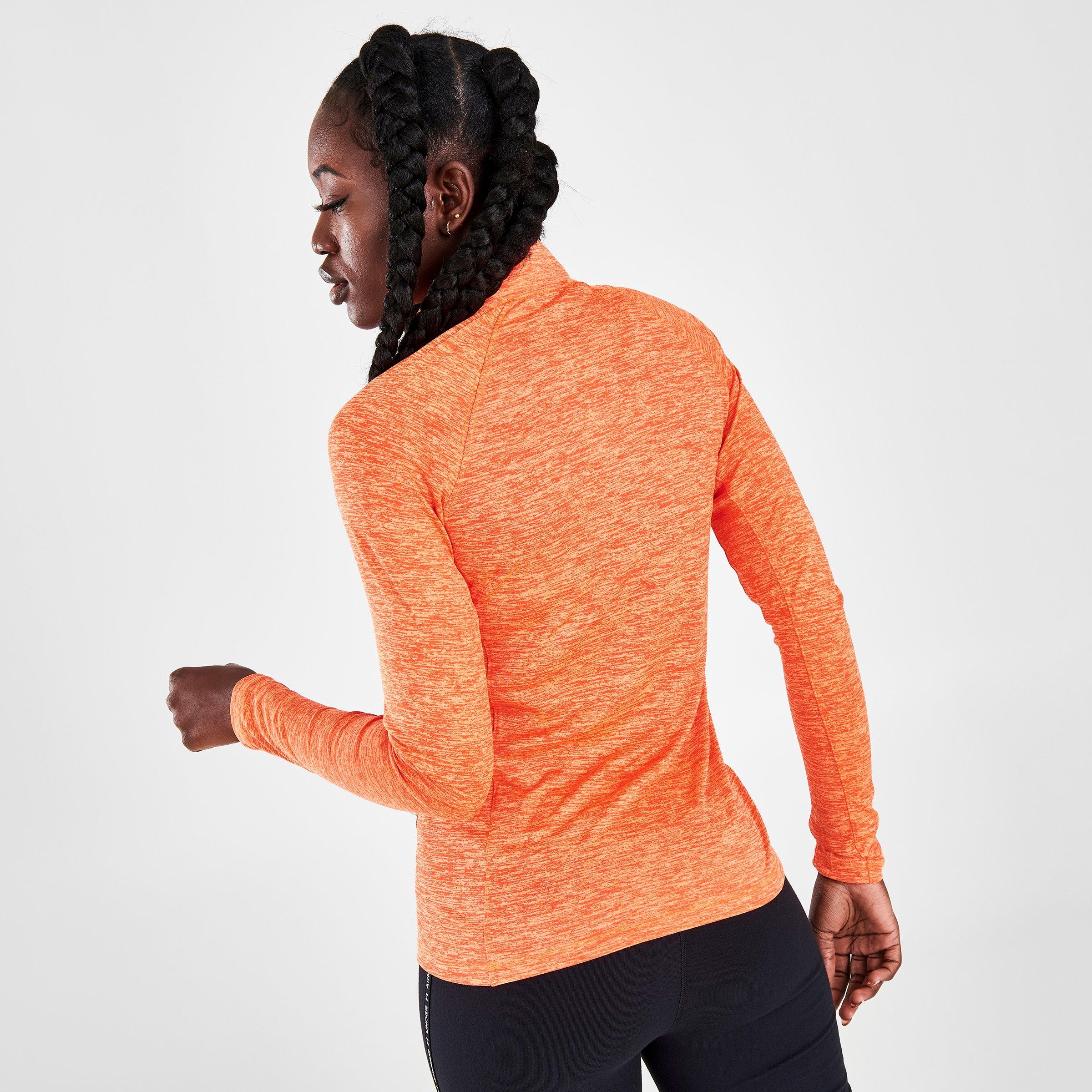 orange under armour half zip