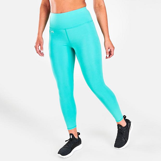Back Left view of Women's Under Armour Motion Cropped Leggings in Neptune Click to zoom