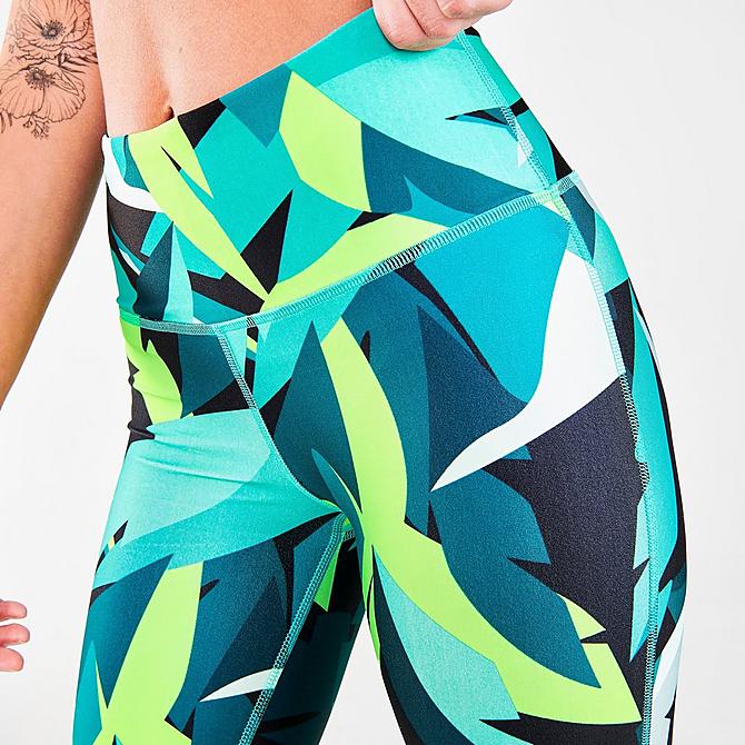 On Model 6 view of Women's Under Armour HeatGear Bike Shorts in Neptune Click to zoom