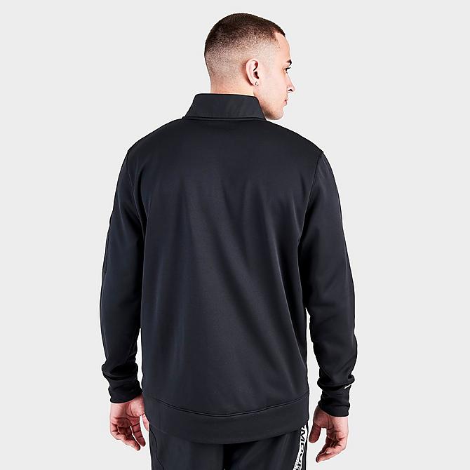 Back Right view of Men's Under Armour AF Quarter-Zip Jacket in Black Click to zoom