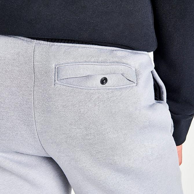 On Model 6 view of Boys' Under Armour Rival Fleece Shorts in Grey Click to zoom