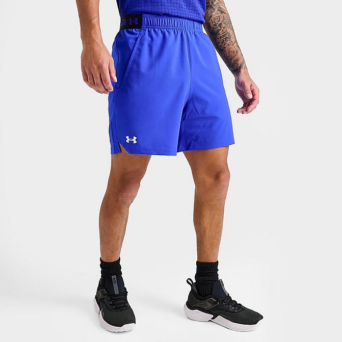 Front view of Men's Under Armour Vanish 6" Woven Shorts in Team Royal/White Click to zoom