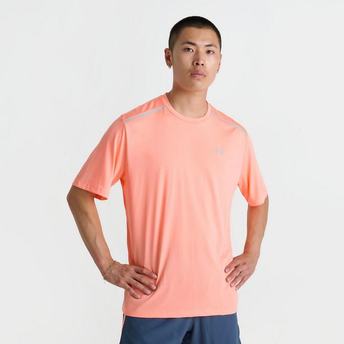 [angle] view of Men's Under Armour Tech Reflective Training T-Shirt in Flare Orange Click to zoom