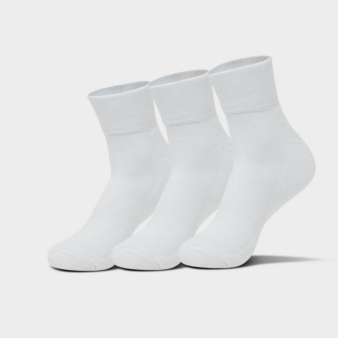 Left view of Women's Sonneti Quarter Socks (6-Pack) in White/Black Click to zoom