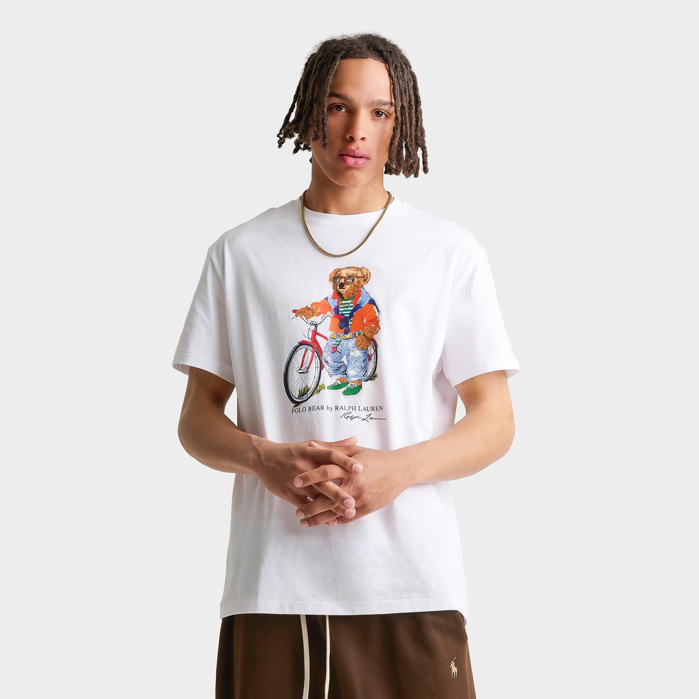 Polo Bear刺繍 ホワイト半袖Tシャツ Men's Polo Ralph Lauren Summer Polo Bear Jersey T-Shirt | Finish Line
