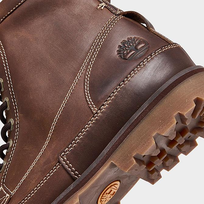 Front view of Men's Timberland Earthkeepers® Original Leather 6-Inch Boots in Medium Brown Nubuck Click to zoom