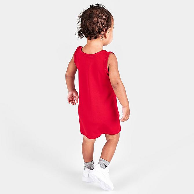 [angle] view of Girls' Infant Air Jordan 23 Jersey Dress in Gym Red/Black Click to zoom