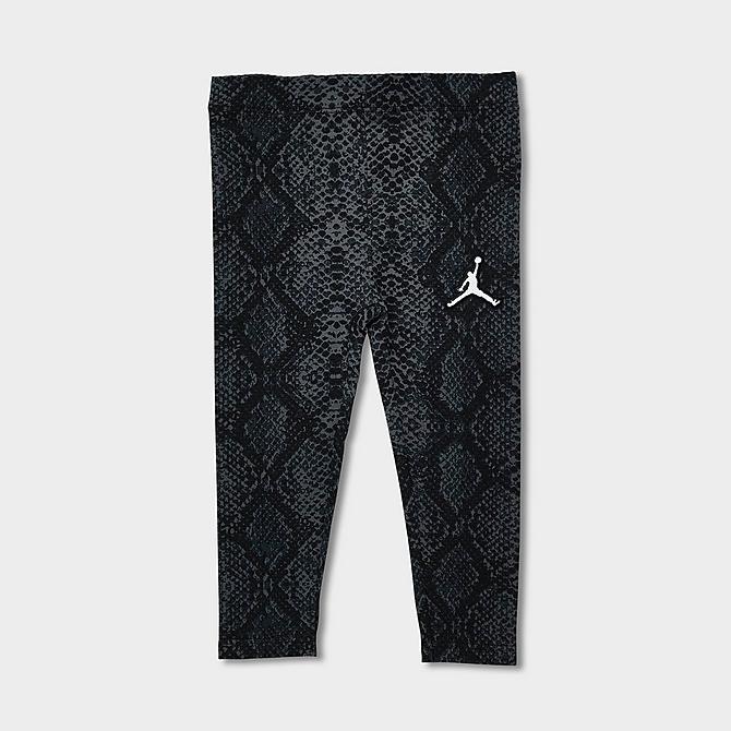 [angle] view of Girls' Infant Jordan Jumpman Python Hoodie and Leggings Set in Black Click to zoom