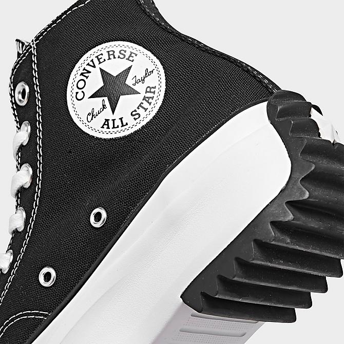 Front view of Women's Converse Run Star Hike High Top Platform Sneaker Boots in Black/White/Gum Click to zoom