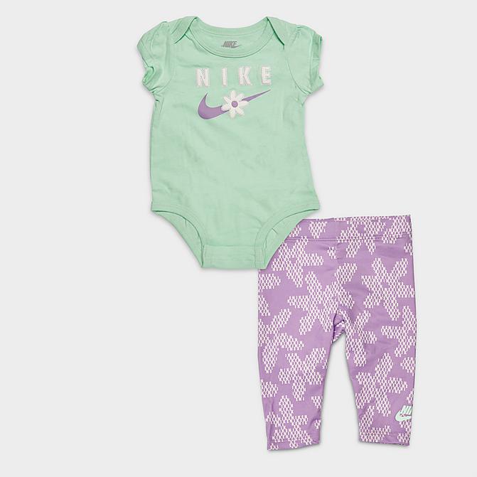 Finish Line Clothing Pants Leggings 12M - 24M in Green/Purple/Mint Size 12 Month Polyester/Knit Girls Infant Sport Daisy Bodysuit and Leggings Set 