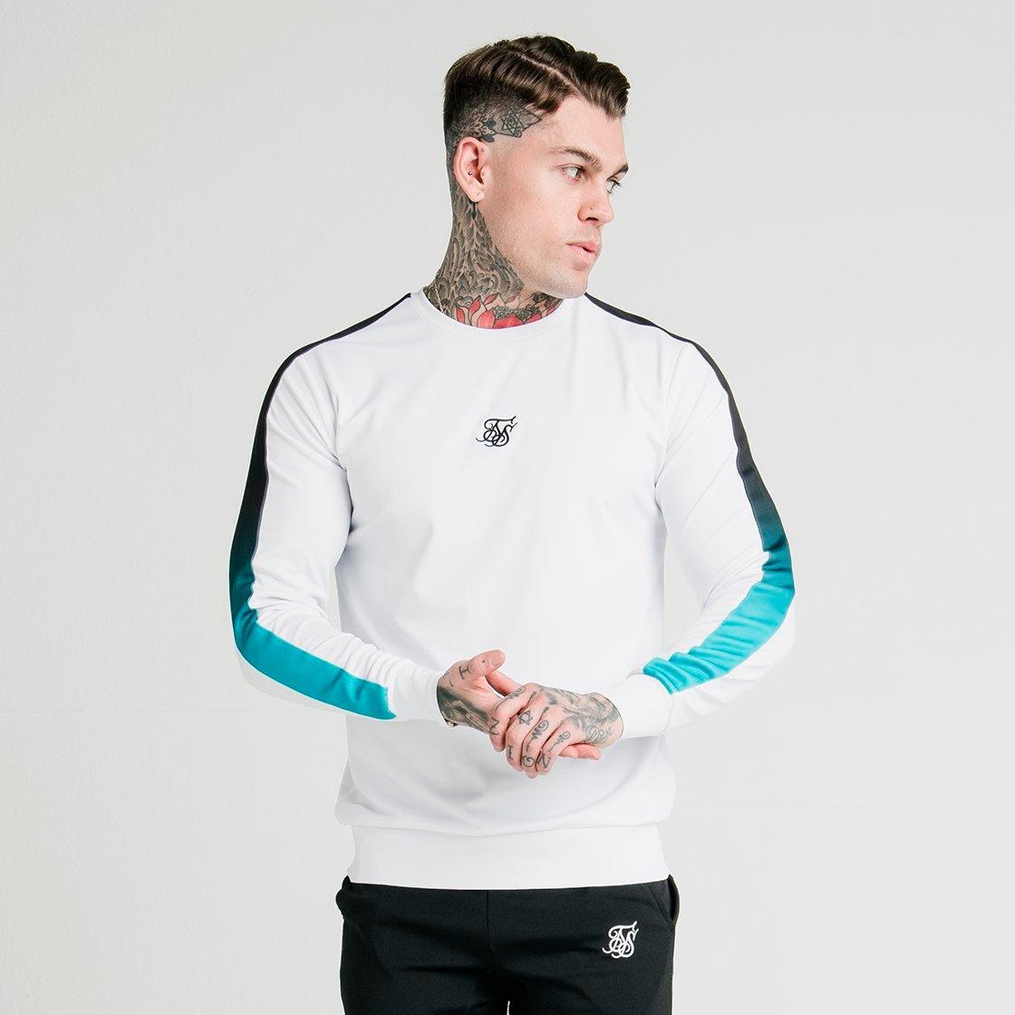 siksilk fade crew sweatshirt