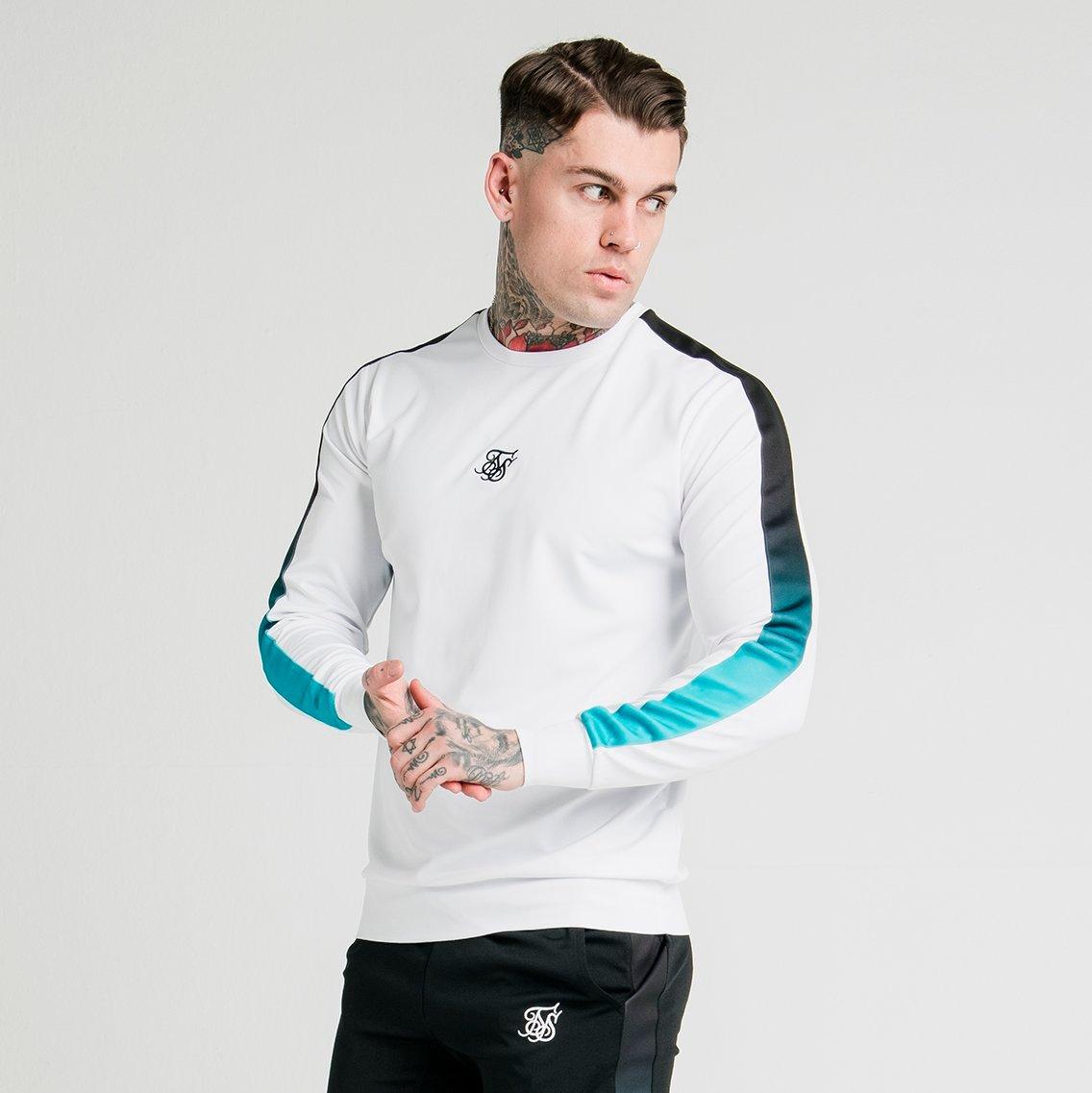 siksilk fade crew sweatshirt