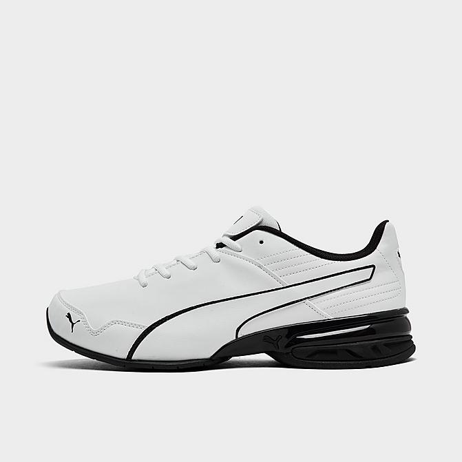 Right view of Men's Puma Super Levitate Running Shoes in White/Black Click to zoom