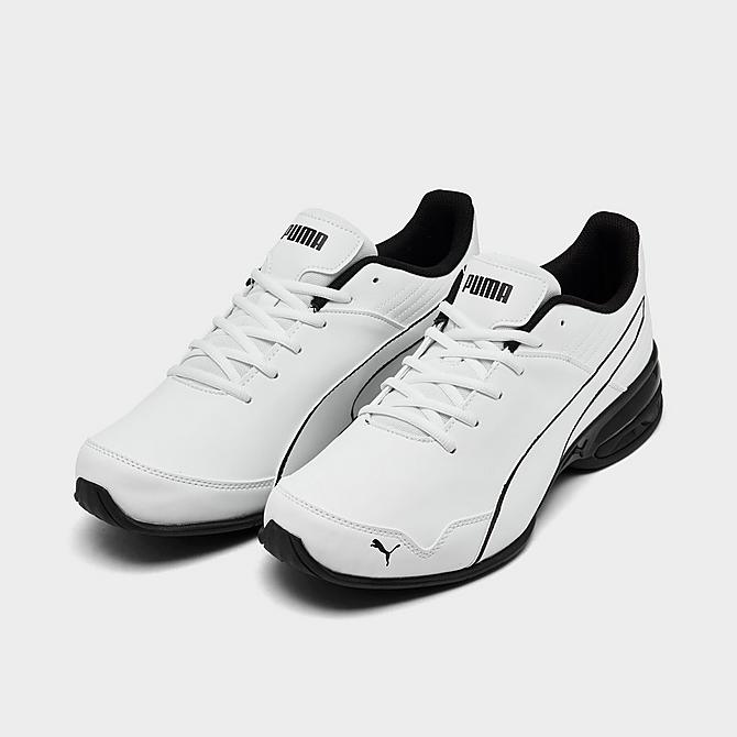 Three Quarter view of Men's Puma Super Levitate Running Shoes in White/Black Click to zoom