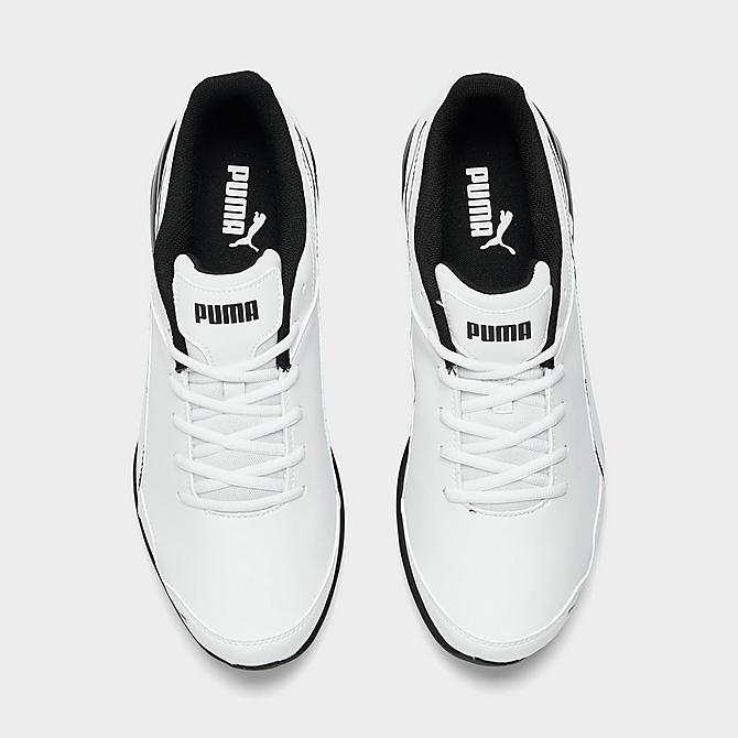Back view of Men's Puma Super Levitate Running Shoes in White/Black Click to zoom
