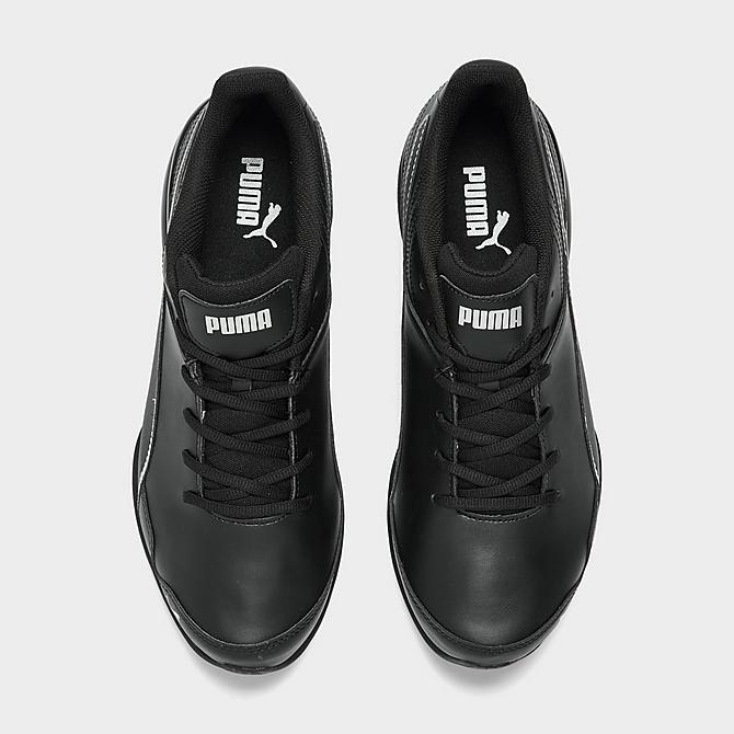 Back view of Men's Puma Super Levitate Running Shoes in Black/White Click to zoom