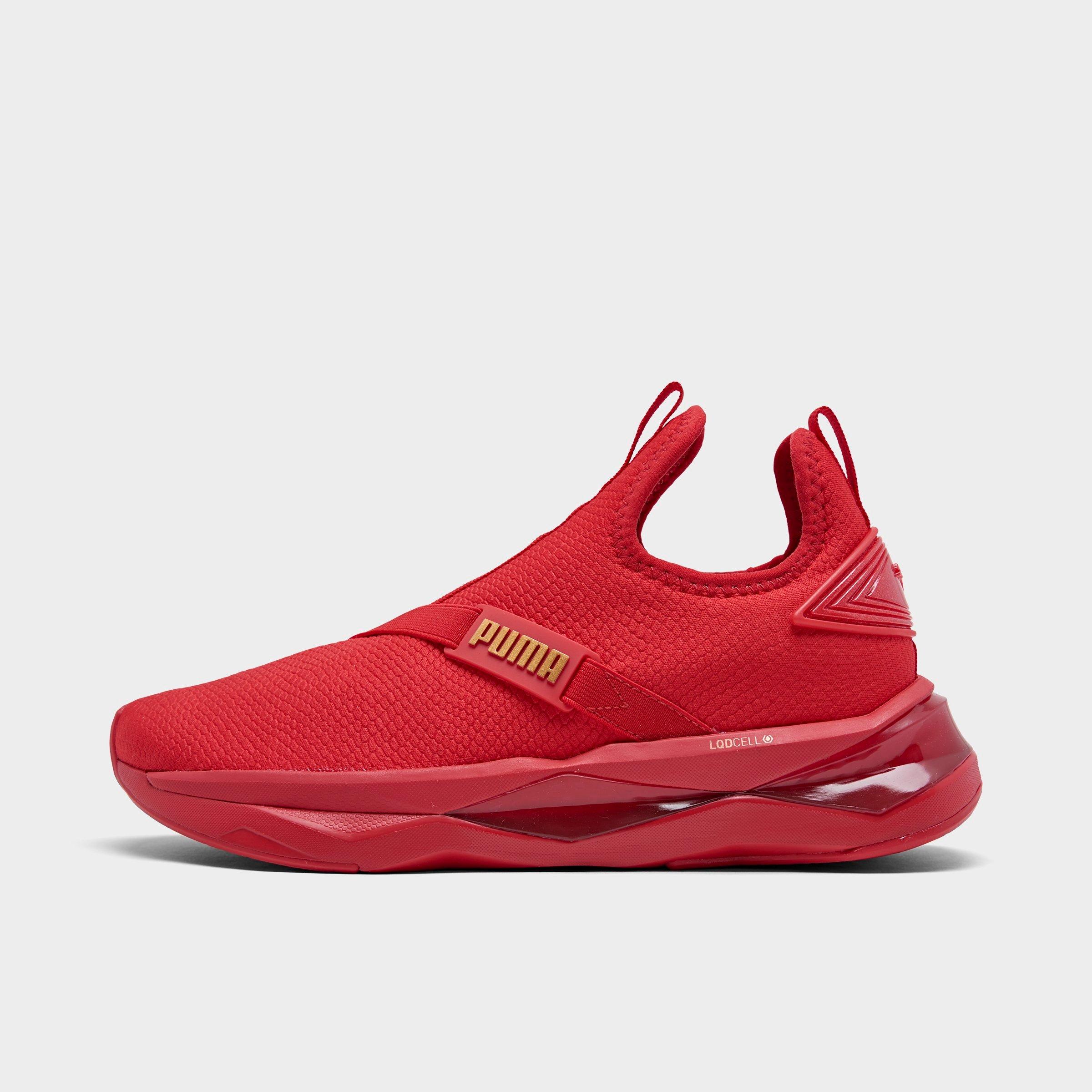 all red puma sneakers