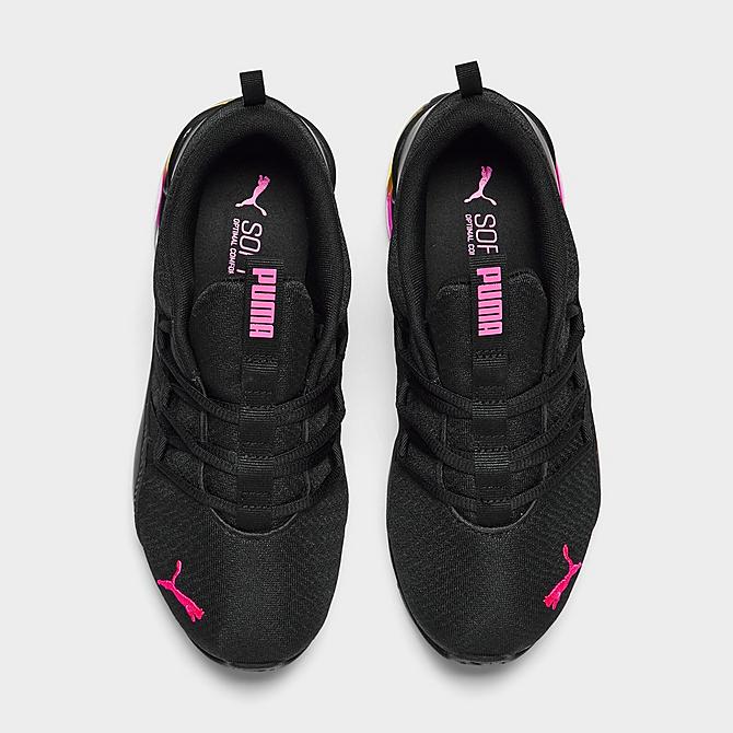 Back view of Women's Puma Riaze Prowl Training Shoes in Black/Pink/Rainbow Click to zoom