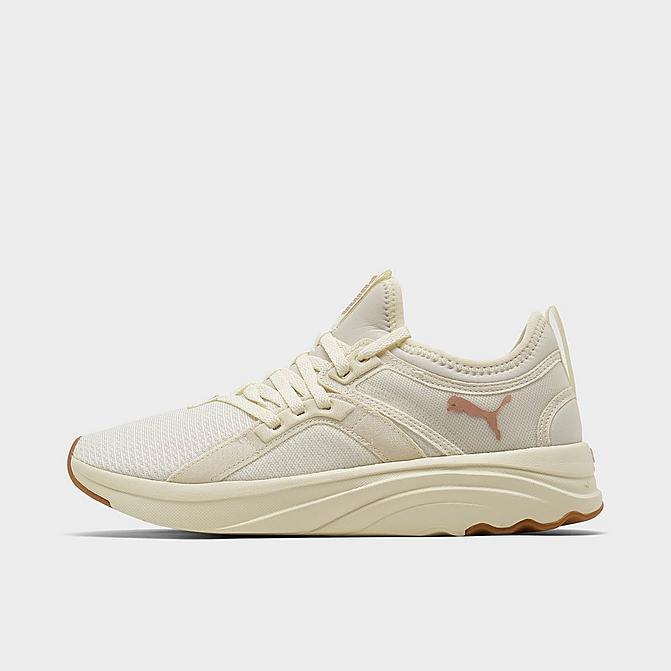 Right view of Women's Puma Softride Sophia ECO Casual Shoes in Marshmallow/Rose Gold Click to zoom
