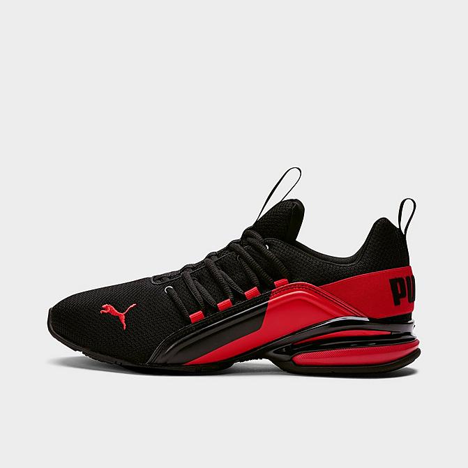 Right view of Men's Puma Axelion Break Training Shoes in Puma Black/Red Click to zoom