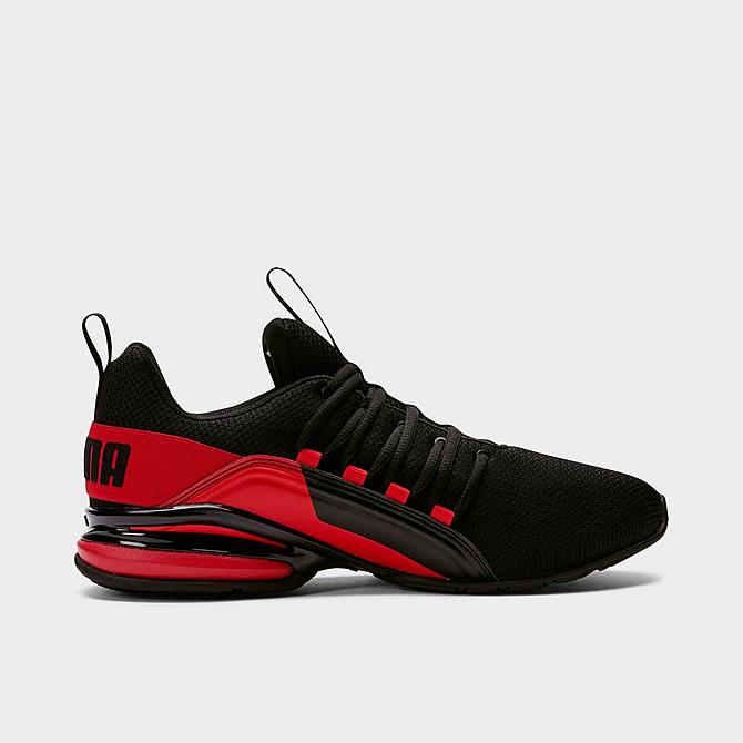 Front view of Men's Puma Axelion Break Training Shoes in Puma Black/Red Click to zoom