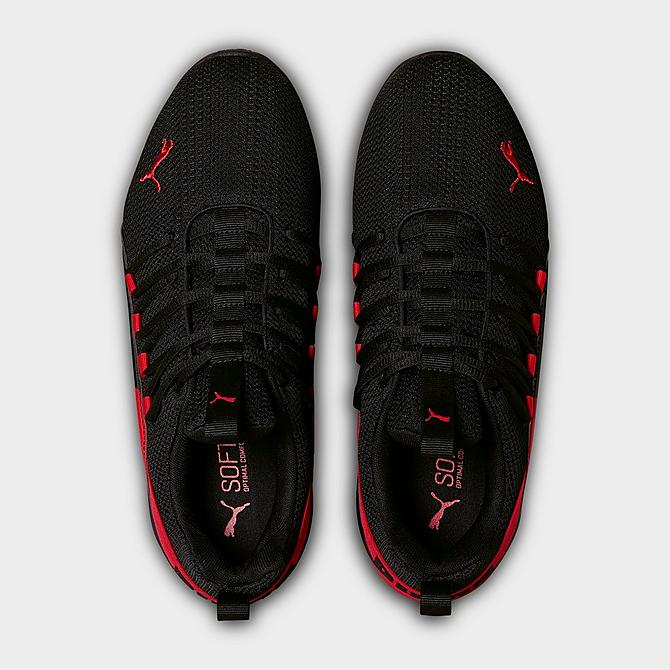 Back view of Men's Puma Axelion Break Training Shoes in Puma Black/Red Click to zoom