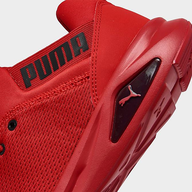 Front view of Men's Puma Enzo 2 Uncaged Running Shoes in High Risk Red Click to zoom