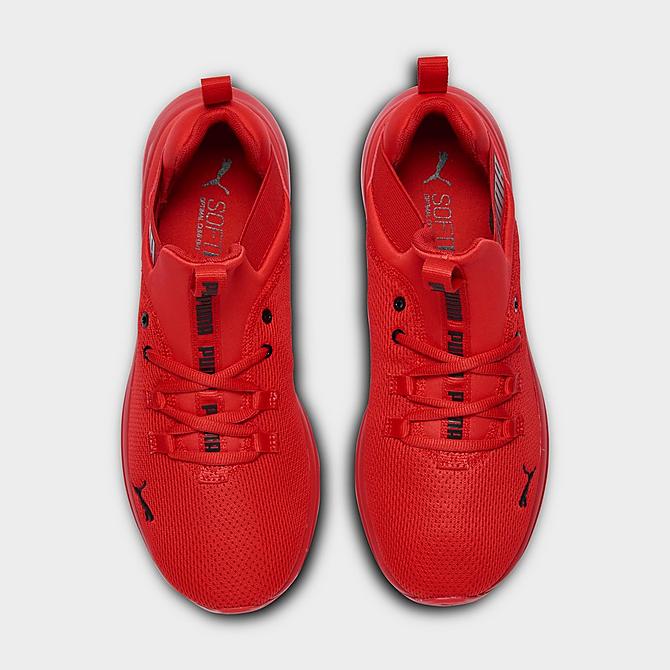 Back view of Men's Puma Enzo 2 Uncaged Running Shoes in High Risk Red Click to zoom