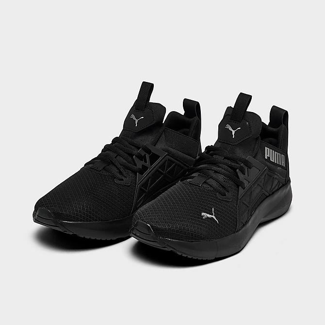 Three Quarter view of Men's Puma Softride Enzo NXT Casual Shoes in Puma Black/Castlerock Click to zoom