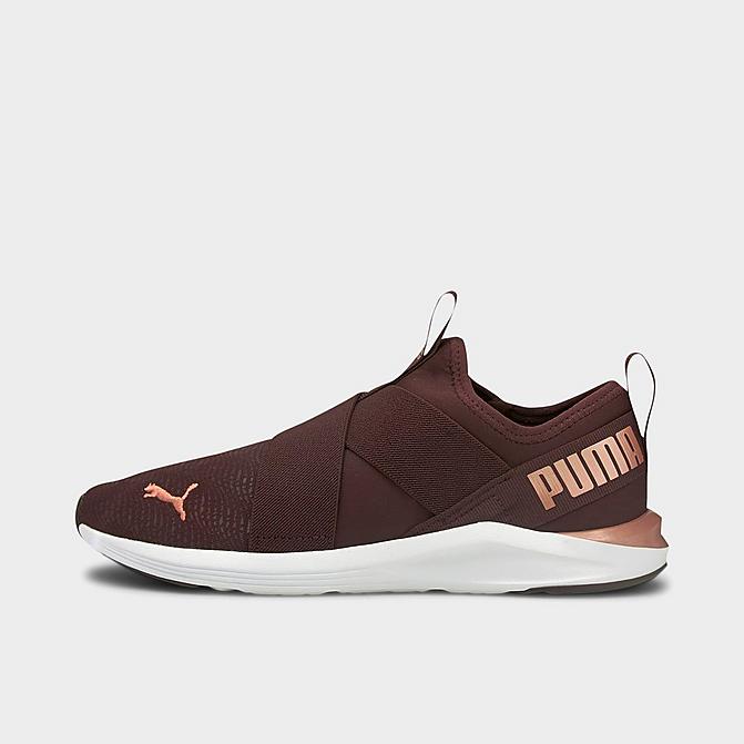 Right view of Women's Puma Prowl Slip-On Shine Casual Training Shoes in Fudge/Rose Gold Click to zoom