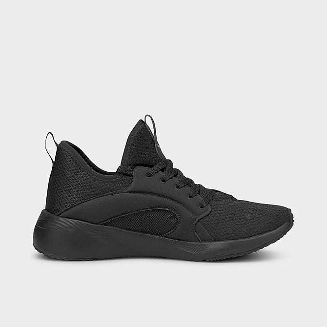 Front view of Women's Puma Better Foam Adore Shine Running Shoes in Puma Black/Puma Team Click to zoom