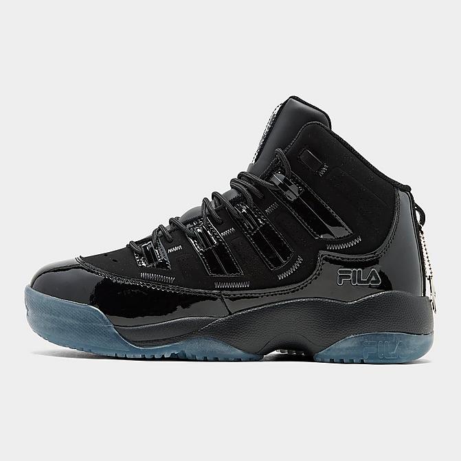 Right view of Men's Fila Skyraider IV Basketball Shoes in Black/Black/Black Click to zoom