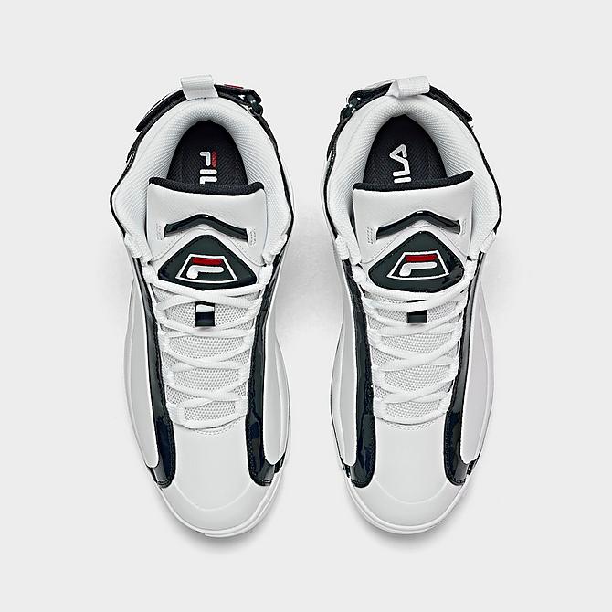 Back view of Men's Fila Grant Hill 2 Basketball Shoes in White/Fila Navy/Fila Red Click to zoom