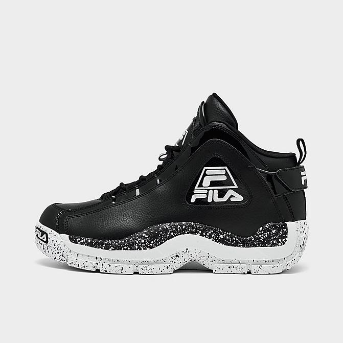 Right view of Fila Grant Hill 2 Basketball Shoes in Black/White/Black Click to zoom