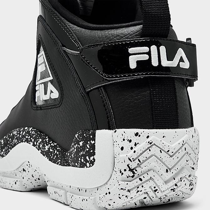 Front view of Fila Grant Hill 2 Basketball Shoes in Black/White/Black Click to zoom