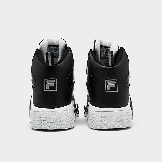 Left view of Men's Fila MB Basketball Shoes in Black/White Click to zoom