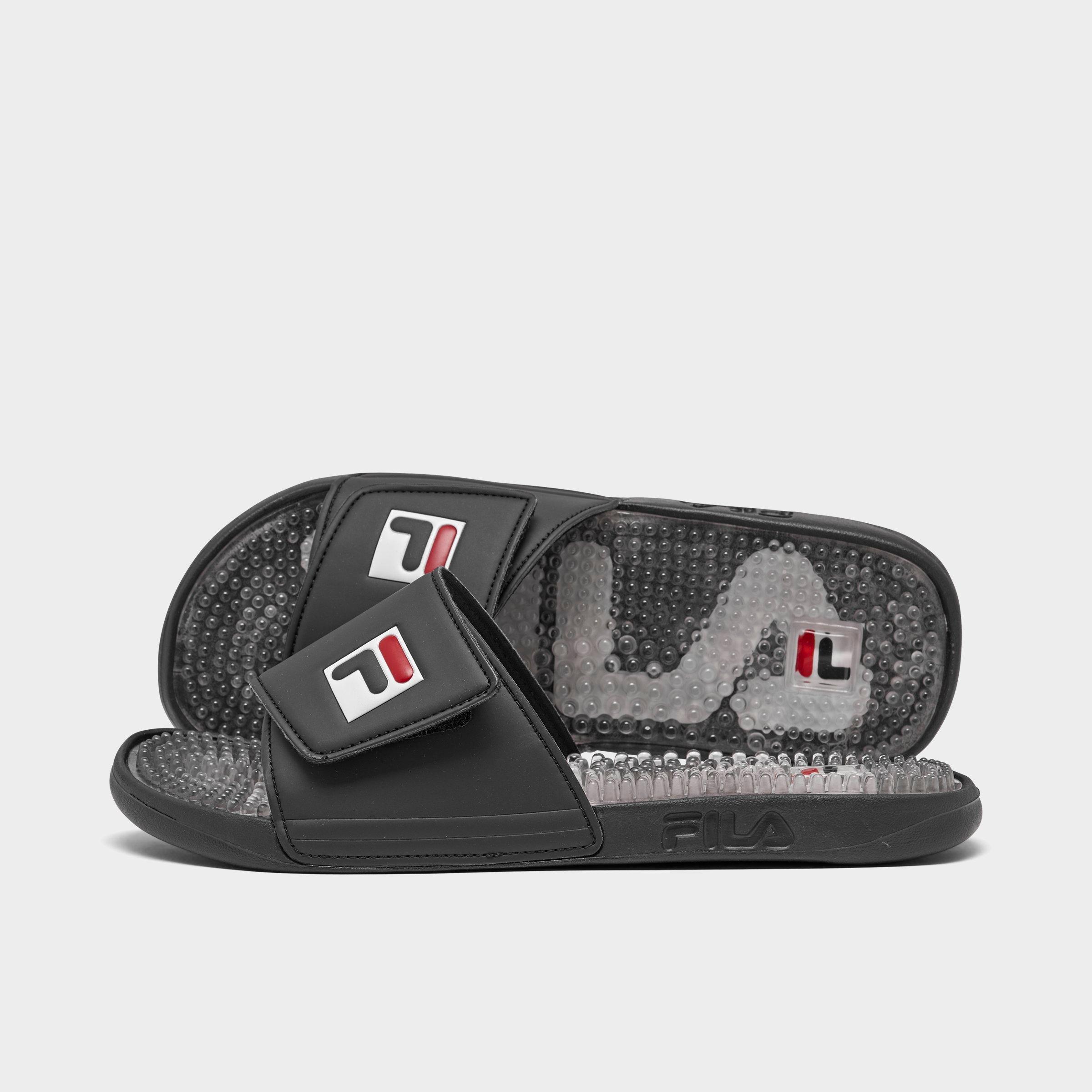 fila black sandals