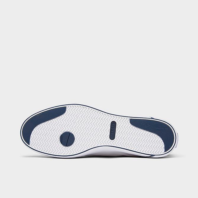 Bottom view of Men's Lacoste Gripshot Canvas Casual Shoes in Black/White Click to zoom