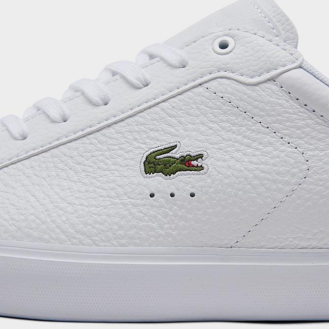 Front view of Men's Lacoste Powercourt 721 2 Casual Shoes in White/White Click to zoom