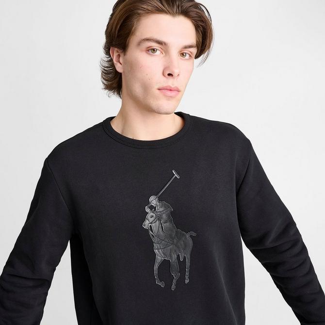 POLO RALPH LAUREN Sweatshirt Fleece Crewneck - Black - Mau Feitio