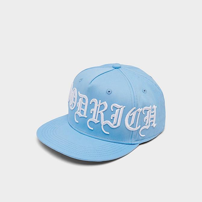 Front view of Hoodrich OG Script Snapback Hat in Light Blue/White Click to zoom
