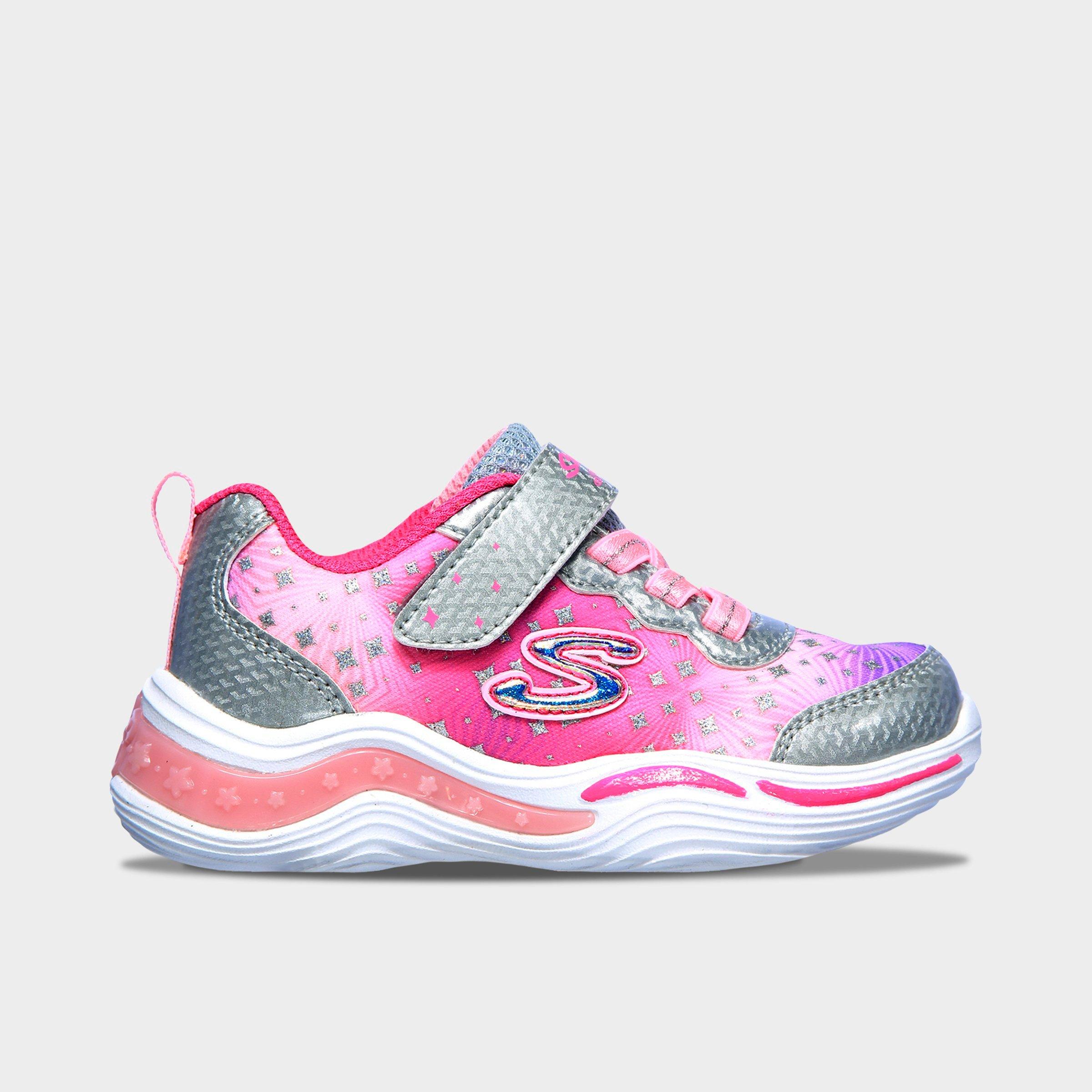 skechers silver light up shoes