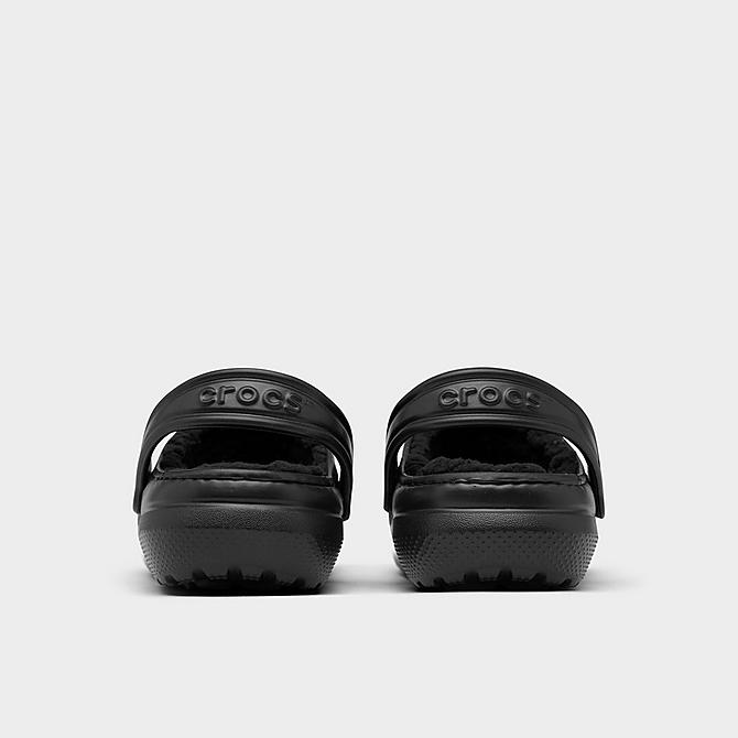 Left view of Little Kids' Crocs Lined Classic Clog Shoes in Black Click to zoom