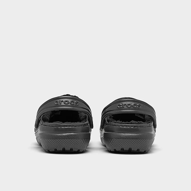 Left view of Kids' Toddler Crocs Classic Lined Clog Shoes in Black/Black Click to zoom
