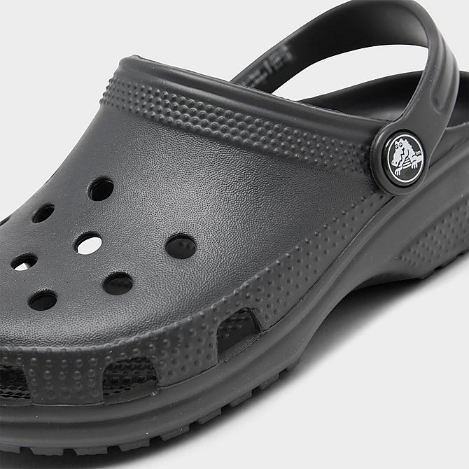 Front view of Little Kids' Crocs Classic Clog Shoes in Black Click to zoom
