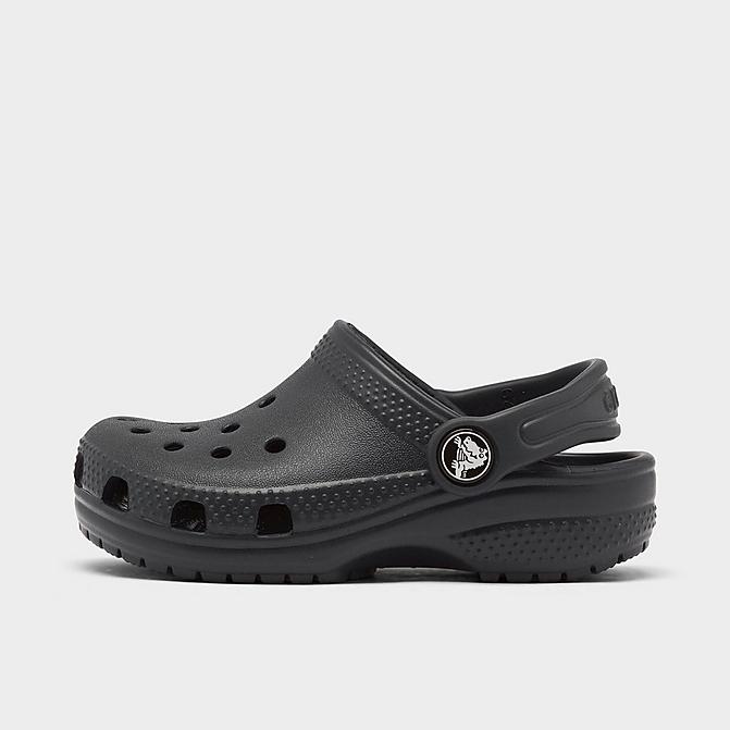 Right view of Kids' Toddler Crocs Classic Clog Shoes in Black Click to zoom