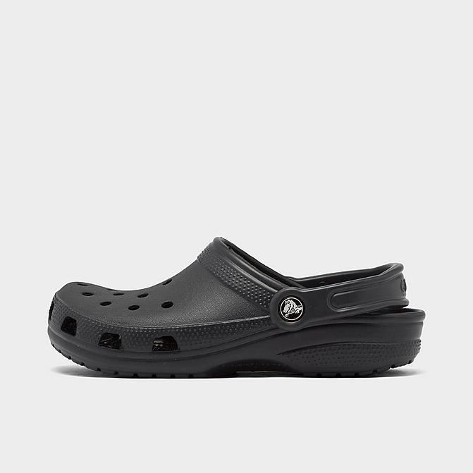 Right view of Big Kids' Crocs Classic Clog Shoes in Black Click to zoom