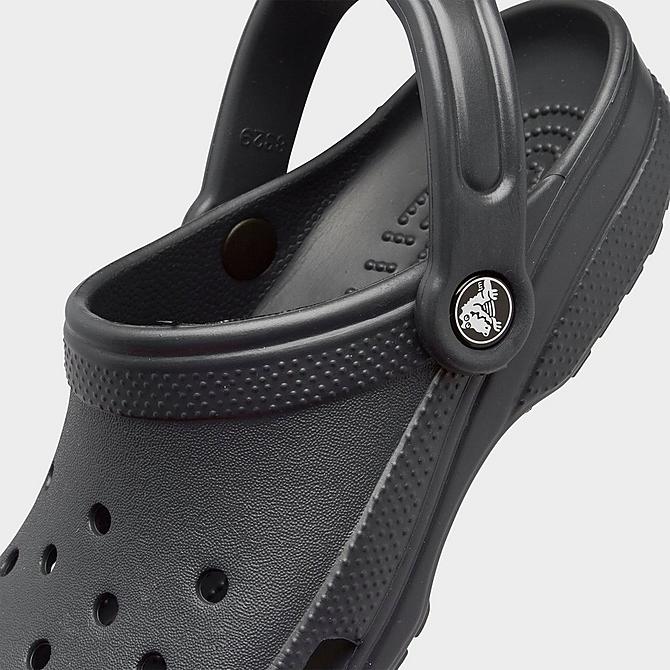 Front view of Big Kids' Crocs Classic Clog Shoes in Black Click to zoom