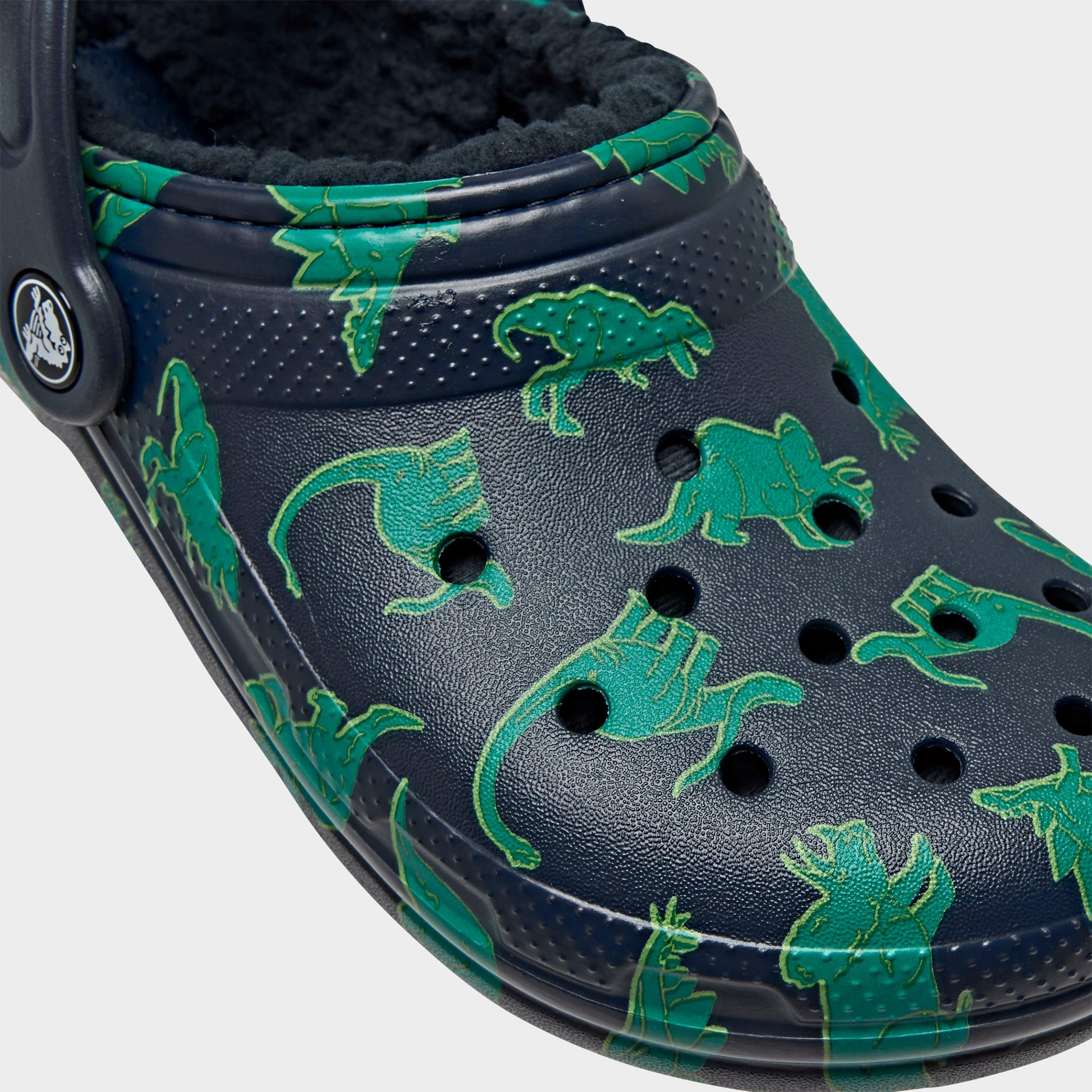 boys lined crocs
