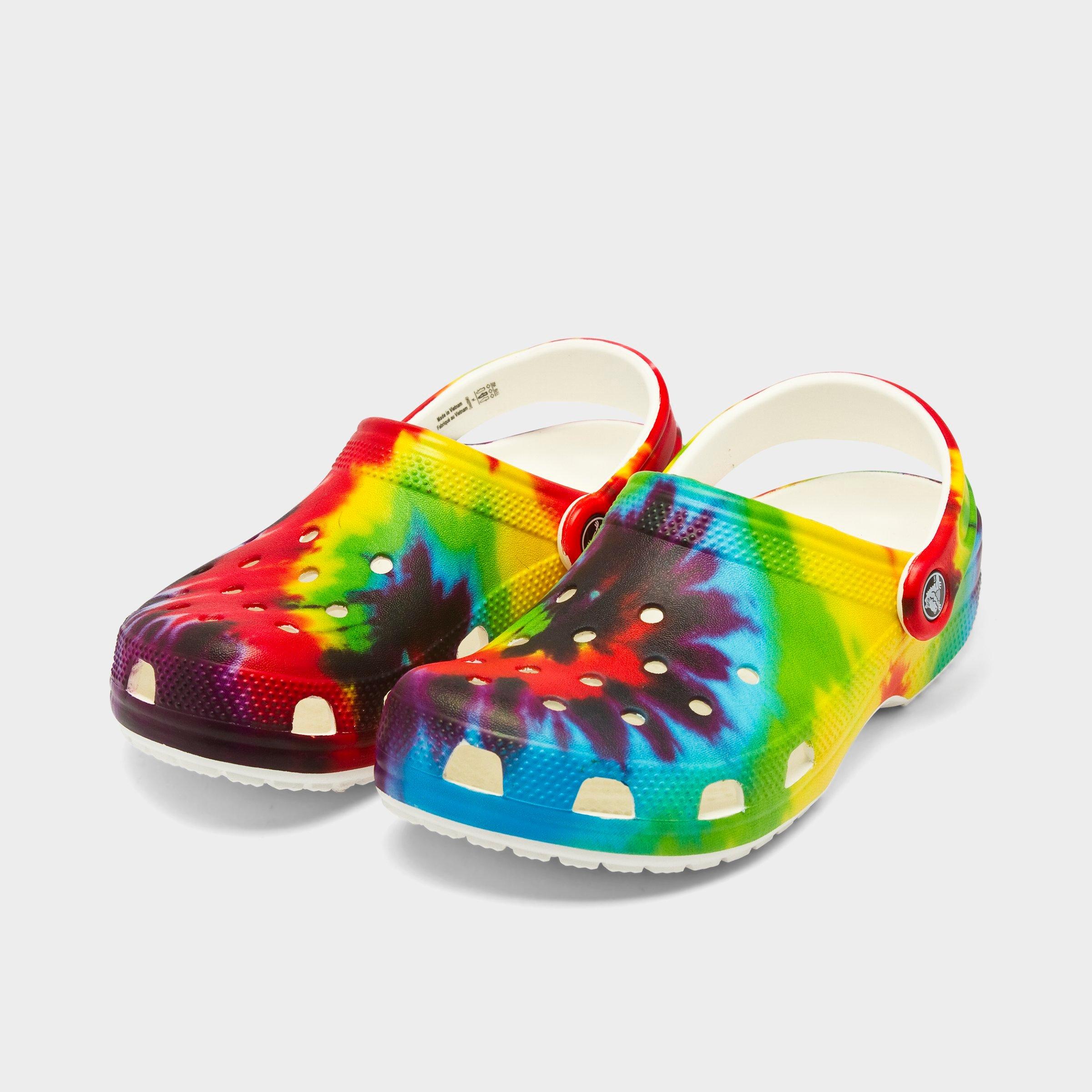 tie dye crocs big kids